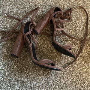 Brown Suede Heel
